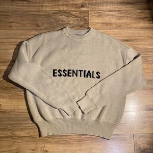 SSENSE EXCLUSIVE ESSENTIALS BEIGE KNIT PULLOVER